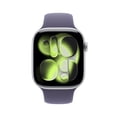 thumbnail image 2 of Apple Watch Series 11 GPS 46mm Silver Aluminium Case with Purple Fog Sport Band - M/L, 2 of 5