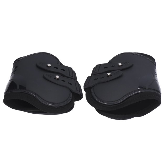 2Pcs Horse Tendon Boots Set, Sturdy Adjustable PU Shell Tendon Guard Boots For Horses, Open Straps, Buffering Function For Jumping And Running, Protect Horse Leg Joints