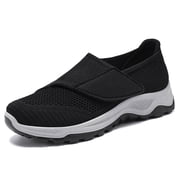 XEGLSBU Diabetic Shoes for Men Women Extra Wide Width-Adjustable Slip-On Walking Shoes for Swollen Feet & Neuropathy Easy On Off Comfort Sneakers