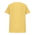 thumbnail image 4 of Timegard Plus Size Tops for Women Round Neck Short Sleeve Button Lightweight Blouse Casual Loose Tops, 4 of 5