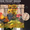 thumbnail image 3 of 1 Piece Chicken Kitchen Curtains and Valances Set for Windows Rooster Kitchen Window Curtains Over Sink Decor 18x54 in, 3 of 5