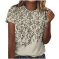thumbnail image 2 of Soki T-shirt Graphique Imprimé à Manches Courtes à Col Rond pour Femmes, 2 of 4