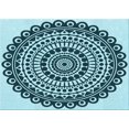 thumbnail image 1 of Ahgly Company Machine Washable Indoor Rectangle Transitional Medium Teal Green Area Rugs, 6' x 9', 1 of 7