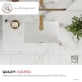 thumbnail image 3 of Stylish Undermount 18" W x 12" D White Rectangular Bathroom Sink with 2 Overflow rings P-205, 3 of 10