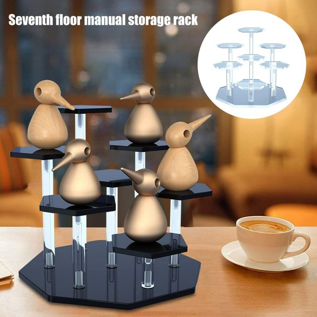 Acrylic Display Stand for Action Figures Collectibles Display Organizer Holder 7-Tier Display Rack for Figures Toys Dolls Jewelry Collectibles Cosmetic Items Display Risers Rack
