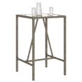 thumbnail image 2 of vidaXL Table de Bar Extérieur Gris 70x70x110 cm Rotin Poly, 2 of 5