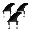 thumbnail image 1 of Ensemble de 3 Pcs d'Ailettes Souples pour Planche de Surf, Accessoires pour Planche Souple, Paddle, Surf, 1 of 8