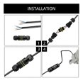 thumbnail image 3 of 5Pc IP68 Waterproof 2 Way 3-Core Junction Box Electrical Cable Connector M16 Wire Range(3.5-10mm), Outdoor Repair Cables, 3 of 5
