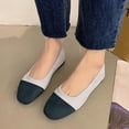 thumbnail image 4 of Casual Shoes For Women, Color-Block Canvas Slip-On Flats with Round Toe and Soft Sole for Spring and Summer, Large Sizes Available, 4 of 4