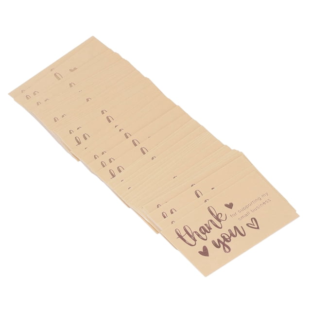 Business Thank You Cards, Thank You Cards Gold Script Simple Design 3.5x1.9inch For Business