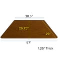 thumbnail image 3 of 29.5''W x 57.25''L Trapezoid Oak Thermal Laminate Activity Table - Standard Height Adjustable Legs, 3 of 5