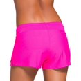 thumbnail image 3 of Bas de Maillot de Bain à Taille pour Femme, Shorty de Natation ( TG, Rose, 3 of 7