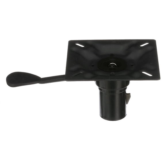 Attwood Marine Boat Seat Mount 238152-1 Swivl-Eze 238 Series; For Use With 2-3/8 Inch Diameter Posts; Right Handle; 3 Degree Tilt Angle; Plated Steel; ABYC Code - AO; Without Slider; Bulk Packaging