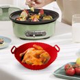 thumbnail image 4 of Red Reusable Fryer Liner In Red Silicone For Air Fryer #43u31, 4 of 4
