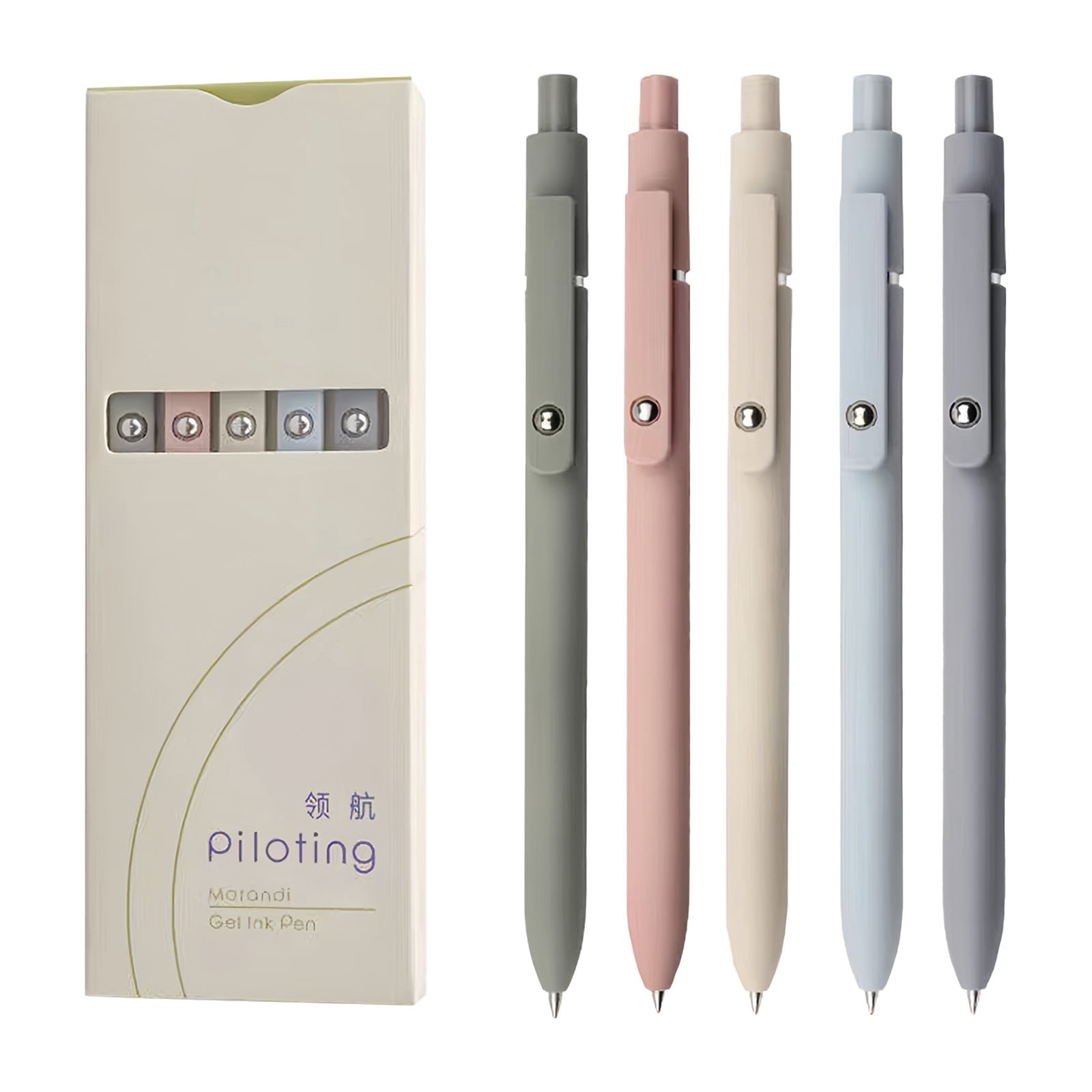 Rollerball Gel Pens 5PCS Gel Pens With Roller Clip Pen With Roller Clip Gel Pen With Roller Fidget With Refill Multicolor Color Press 10ml, Czzoypi Rollerball Gel Pens 5PCS Gel