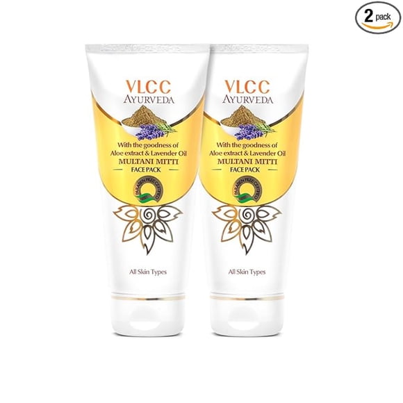 VLCC Ayurveda Multani Mitti Face Pack - 100g X 2 (Pack of 2) - Calming