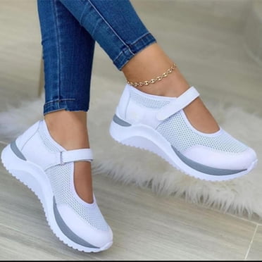 LSLJS Chaussures de Marche pour Femmes Chaussures à Enfiler Espadrilles Décontractées Légères et Respirantes Mocassins Chaussures en Maille Souple