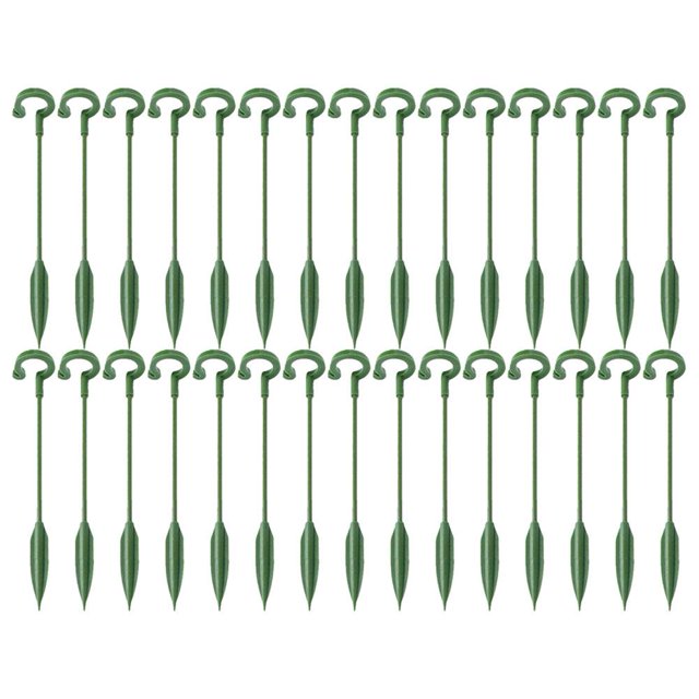 30 Pack Plant Support Stakes, Upgrade Plant Support Garden Stakes, Single with Support Plant Rod Stem Support Flower Cage P5H8