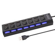 7 Ports USB 2.0 Hub USB Hub Multi USB Splitter Hub Use Power Adapter 4/7 Port Multiple Expander