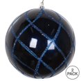 thumbnail image 2 of Vickerman MT198231D 6 in. Midnight Blue Candy Glitter Net Ornament - 2 per Bag, 2 of 3