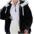 thumbnail image 1 of CEHVOM Veste à Capuche Zippée en Peluche Chaude pour Femmes Grande Taille Hiver, 1 of 5