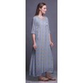 thumbnail image 2 of Bimba Lavande Bleu Floral Camélias en Floraison et Rose Maxi Vêtements de Nuit pour Femmes Été Chemises de Nuit Imprimées Très Grand, 2 of 5