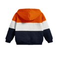 thumbnail image 2 of Jacquard Contrast Color Hooded Long Sleeve Tops for Men, 2 of 3