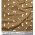 thumbnail image 1 of Soimoi Moss Georgette Fabric Notes,Guitar & Saxophones Musical Instrument Print Fabric by The Yard 42 Inch Wide, 1 of 3