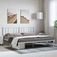 thumbnail image 1 of vidaXL Metal Bed Frame with Headboard White 183x213 cm, 1 of 5