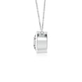thumbnail image 2 of Angara Collier en Diamant Naturel - Collier Solitaire en Diamant Rond Serti Clos en Platine pour Femmes, 2 of 10