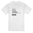 thumbnail image 1 of Man Hero Myth Legend Dad Quote Men's White T-shirt, 1 of 1