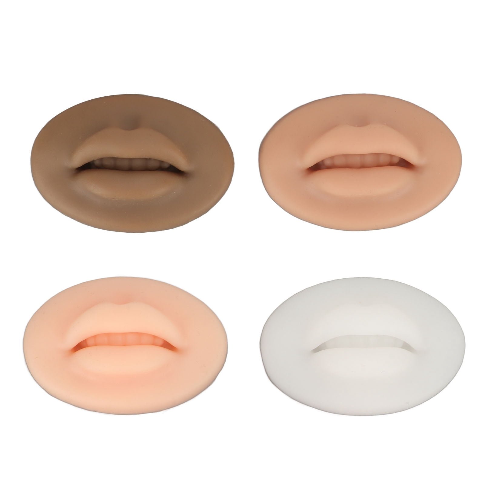 Silicone Bouche Lèvres Modèle, Lèvres Pratiques Élastiques Réel 4 Pcs pour le Tatouage