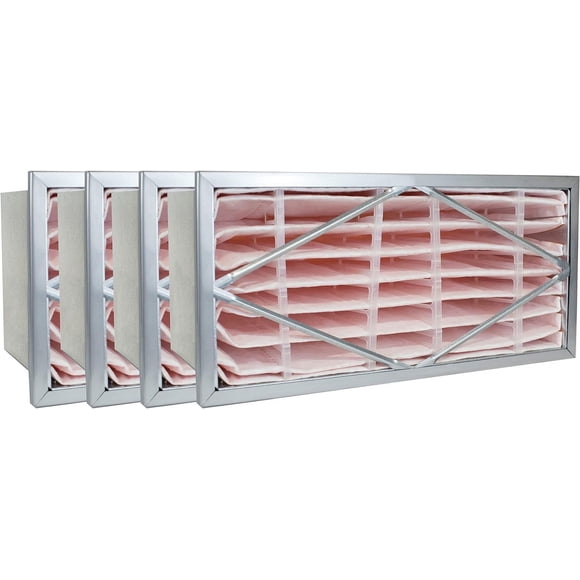 Filterbuy 20x24x6 Air Filter MERV 11 Header, HVAC AC Furnace Air Filters Replacement (4-Pack)