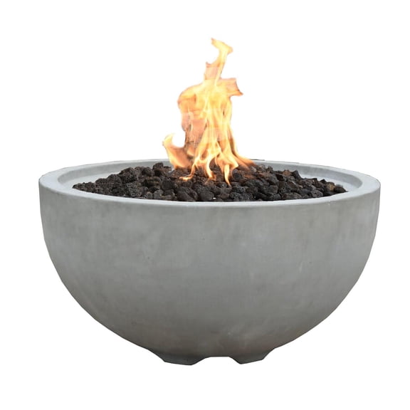 Modeno - Nantucket Fire Table, Glass-Fiber Reinforced Concrete - Liquid Propane, Light Gray