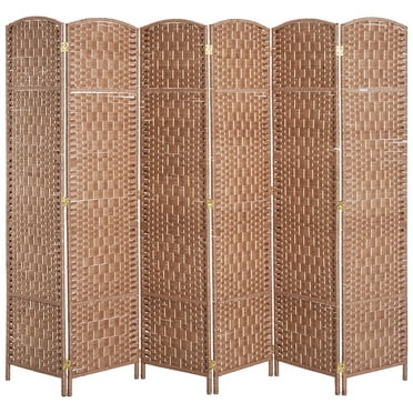 HOMCOM Cloison Pliante à 6 Panneaux Écran d'Intimité Intérieur Décoration pour la Maison