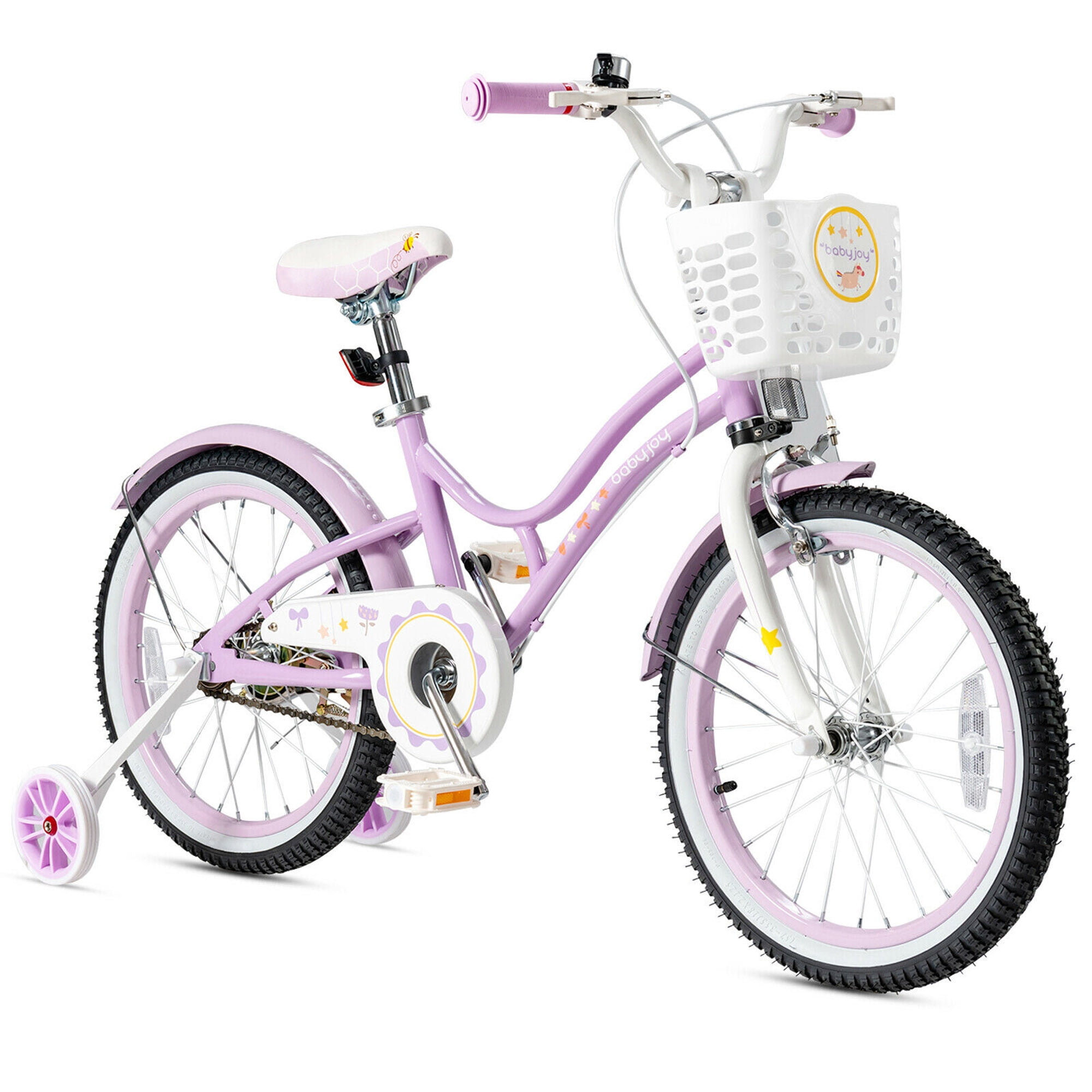 Gymax 18'' Kids Bike Toddlers Freestyle Adjustable Bicycle w/ Training Wheels