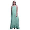 thumbnail image 1 of Bimba Robe de Nuit Artistique à Bretelles Spaghetti pour Femmes, Vert Aigue-Marine, TTG, 1 of 1