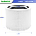 thumbnail image 3 of Laukowind for LEVOIT Core P350 Replacement Filte Grade 3-in-1 True High-Efficiency Activated Carbon Pet Care Allergy Compatible with Part No Core P350-RF Air Purifier Filtes White (2 Pack), 3 of 5