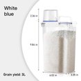 thumbnail image 3 of Dvkptbk Storage Jar Plastic Transparent Tank, Rice Storage Barrel, Household Food Container Grain Storage Box for Oatmeal, Grain, Cereal, Pasta, Flour Storage & Organization, 3 of 8