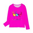 thumbnail image 4 of Huvoen T-Shirt de Base à Manches Longues pour Tout-Petit Unisexe, Chemisiers et Chemises à Manches Longues à Col Rond pour Filles, Chemises à Manches Longues à Imprimés, Jolis Chandails Ras du Cou, Hauts, Chemisiers Habillés Décontractés, Vêtements, Roses, 5 Ans, 4 of 5