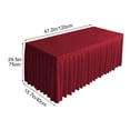 thumbnail image 3 of Solid Color Polyester Table Skirt for Banquets Weddings and Conferences, 3 of 6