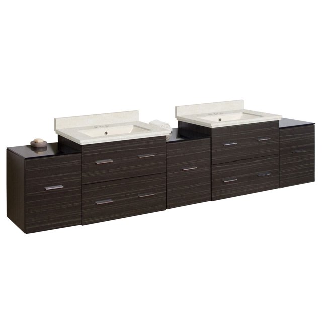 Imaginations Américaines 88.5 pouces W Vanity Set Gris