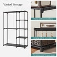 thumbnail image 5 of SONGMICS Portable Closet, Freestanding Closet Organizer, Clothes Rack, 16.9 x 44.1 x 65 Inches, Black URYG24BK, 5 of 5