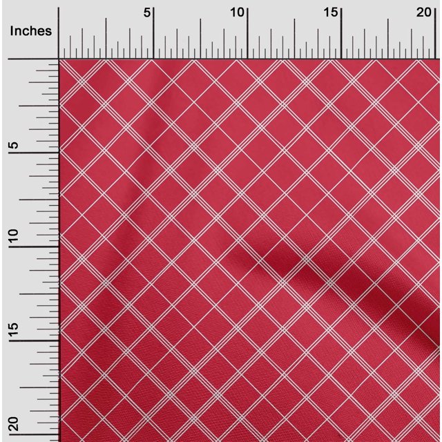 oneOone Viscose Jersey Fabric Check & Geometric Print Sewing Fabric BTY 60 Inch Wide