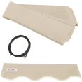 thumbnail image 2 of ALEKO Retractable Home Patio Canopy Awning 10x8 ft, Ivory Color, 2 of 12