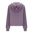 thumbnail image 4 of Half Zip Sweatshirt Women Plus Size Fleece Cropped Hoodies Pullover Fall Winter Warm Tops, 4 of 6