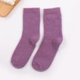 thumbnail image 3 of Women's Casual Home Solid Color Mid-Calf Socks, Warm Wool, Polyester, One Size Fits Shoe Sizes 35-42, 3 of 4