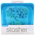 thumbnail image 1 of Stasher , Sac Alimentaire en Silicone Réutilisable, Format Sandwich/moyen, Bleuet, 15 fl oz (450 ml), 1 of 4