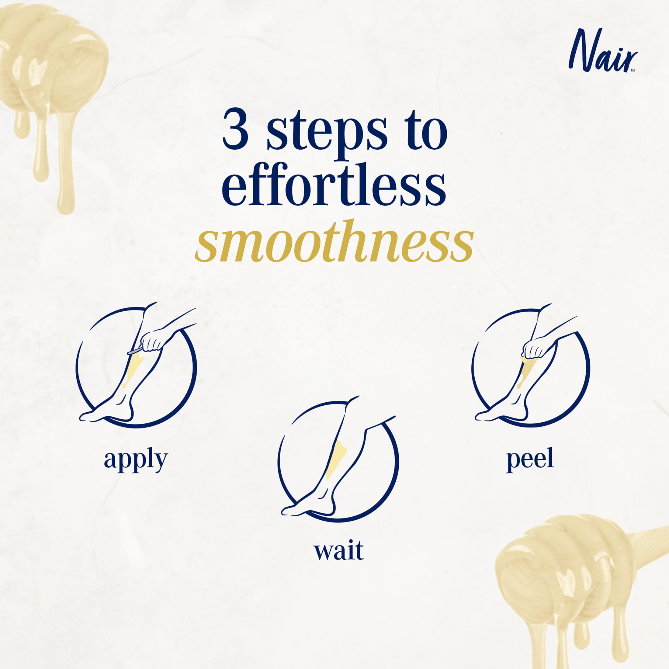Nair au Naturel Lait et Miel, Cire au Sucre a Bille 100ml