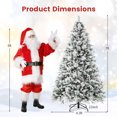 thumbnail image 3 of Gymax 7 FT Pre-Lit Artificial Christmas Tree Snow-Flocked Hinged Xmas Tree w/ 320  LED Lights & 1270 Branch Tips, 3 of 10